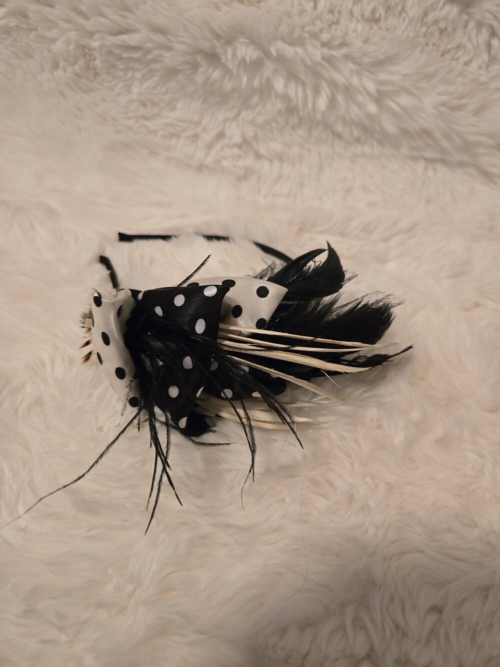 Black and White Fascinator Headband